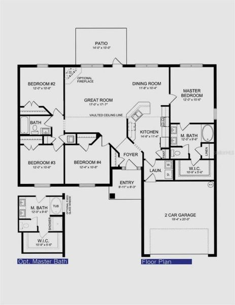 2D floor plan layout of this home in North Port, North Port, FL (Image 2).