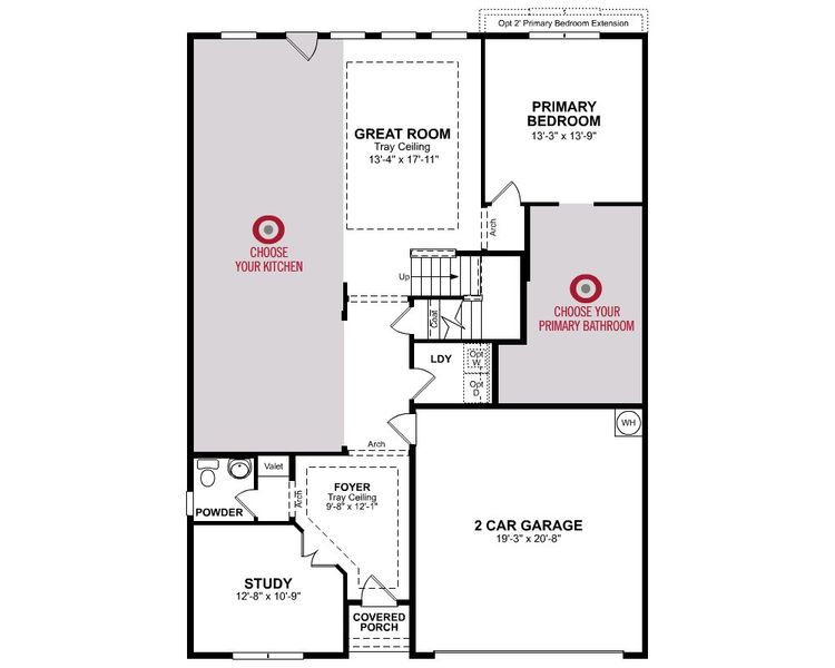 2D floor plan layout of this home in Enclave at Legacy Hills, Celina, TX (Image 4).