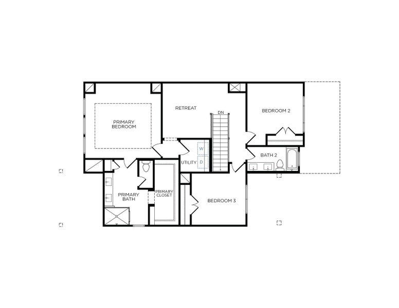 2D floor plan layout of this home in Summer Place  35', Montgomery, TX (Image 7).