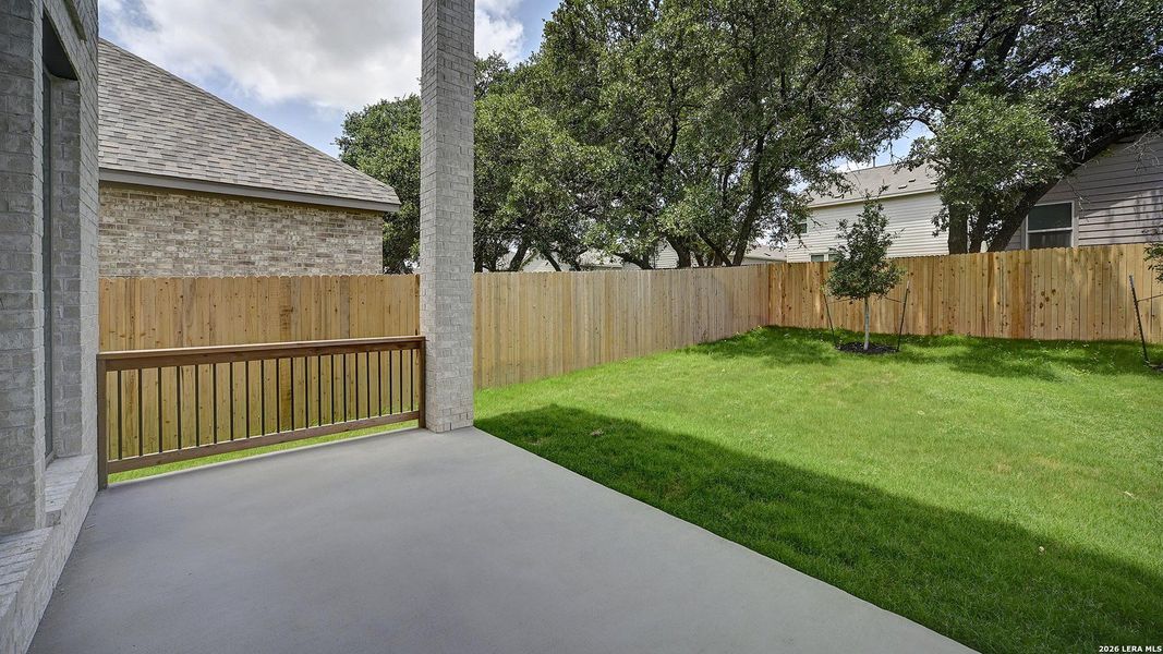 Exterior details and patio area of a home in Kallison Ranch, San Antonio (Image 4). Exterior details and patio area of a home in Kallison Ranch, San Antonio (Image 4).