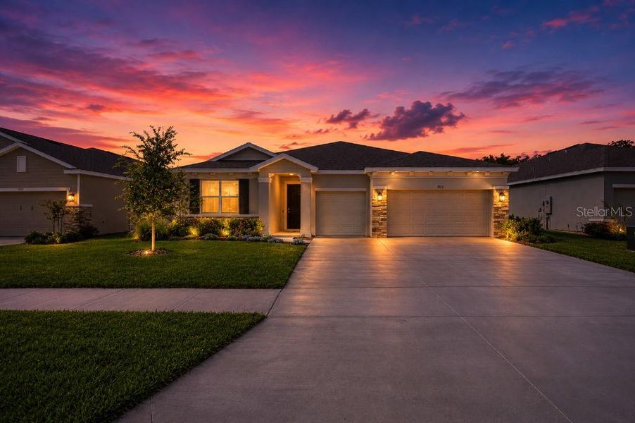 Front exterior of a new home in , Wildwood, FL, highlighting curb appeal (Image 24). Front exterior of a new home in , Wildwood, FL, highlighting curb appeal (Image 24).