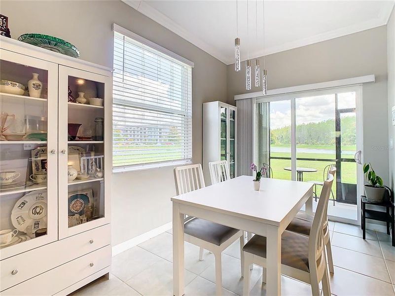 Dining area with views