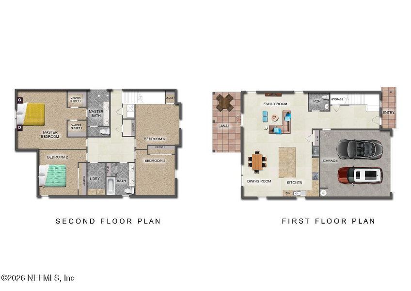 2D floor plan layout of this home in , Jacksonville, FL (Image 5).