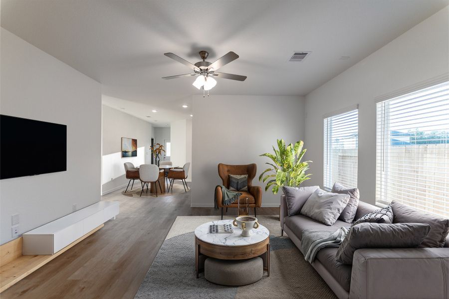 Furnished interior view inside a new home in Caney Mills, Conroe (Image 4).