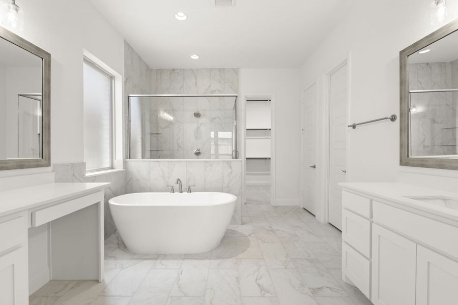 Representative furnished interior of a home built from the Ramsey by Windsor Homes in Estates at Rockhill, Frisco (Image 12).