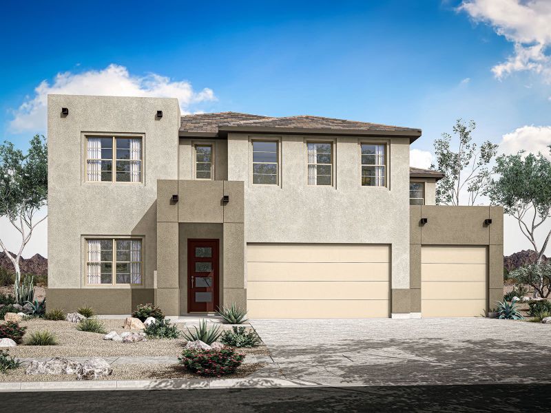 Representative exterior photo of a completed home built from the Jasper by Mattamy Homes in White Tank Vistas, Waddell, AZ (Image 2). Representative exterior photo of a completed home built from the Jasper by Mattamy Homes in White Tank Vistas, Waddell, AZ (Image 2).