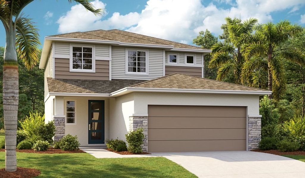 Front exterior of a home in the Seasons at Estates at Southern Pines community, located in St. Cloud, FL (Image 15). Front exterior of a home in the Seasons at Estates at Southern Pines community, located in St. Cloud, FL (Image 15).