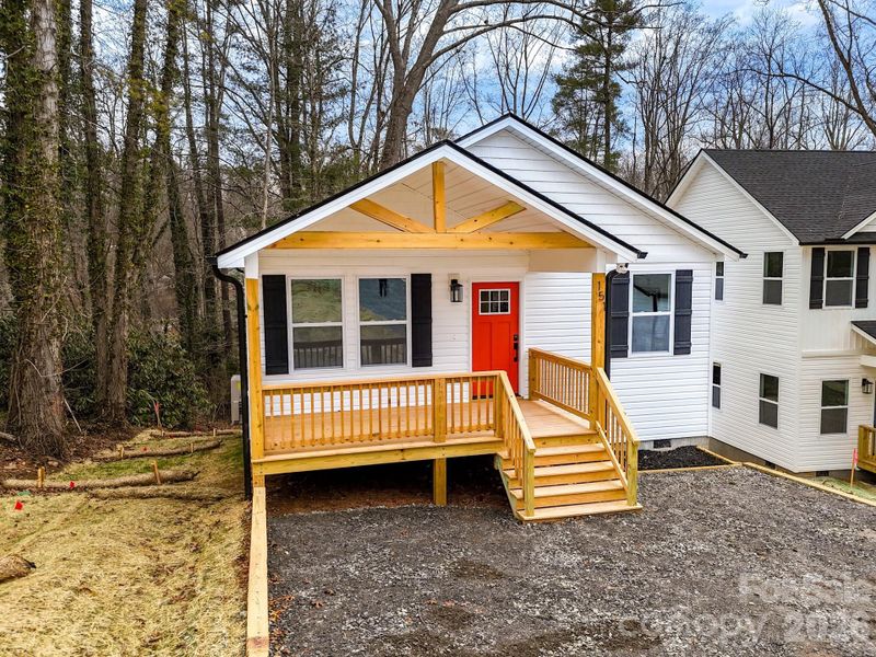 Exterior details and patio area of a home in , Asheville (Image 27).