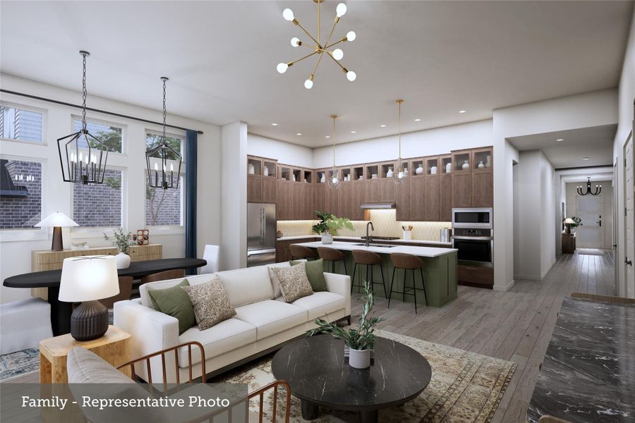 Furnished interior view inside a new home in ARTAVIA 50' Homesites, Conroe (Image 3).