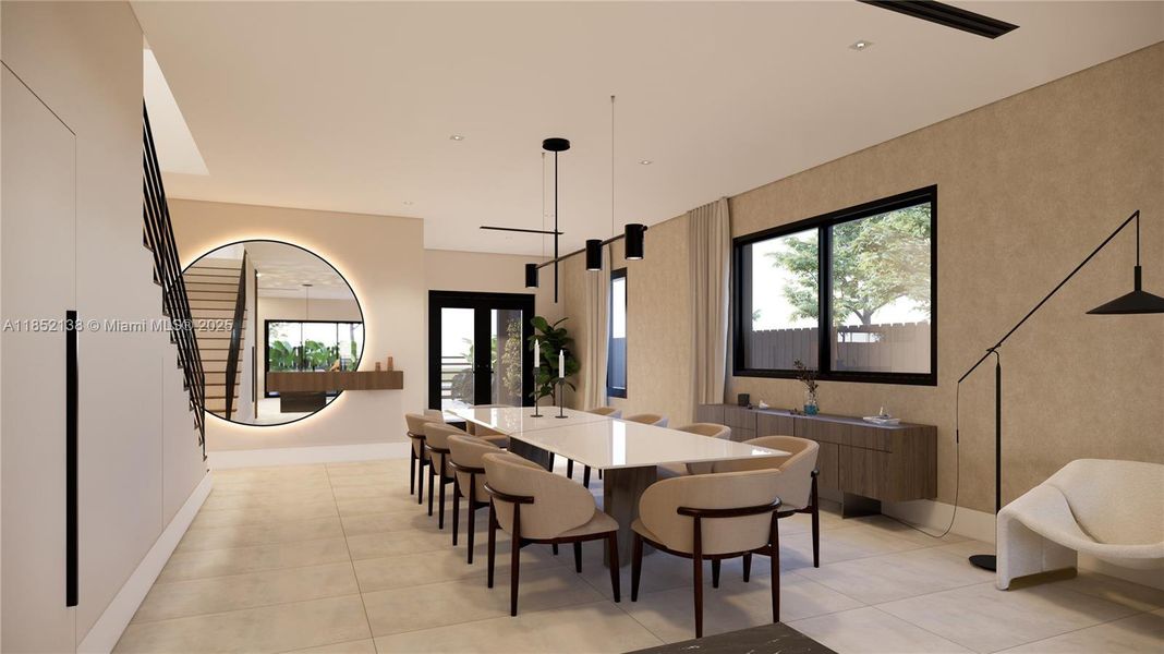 Furnished interior view inside a new home in , Miami (Image 28).
