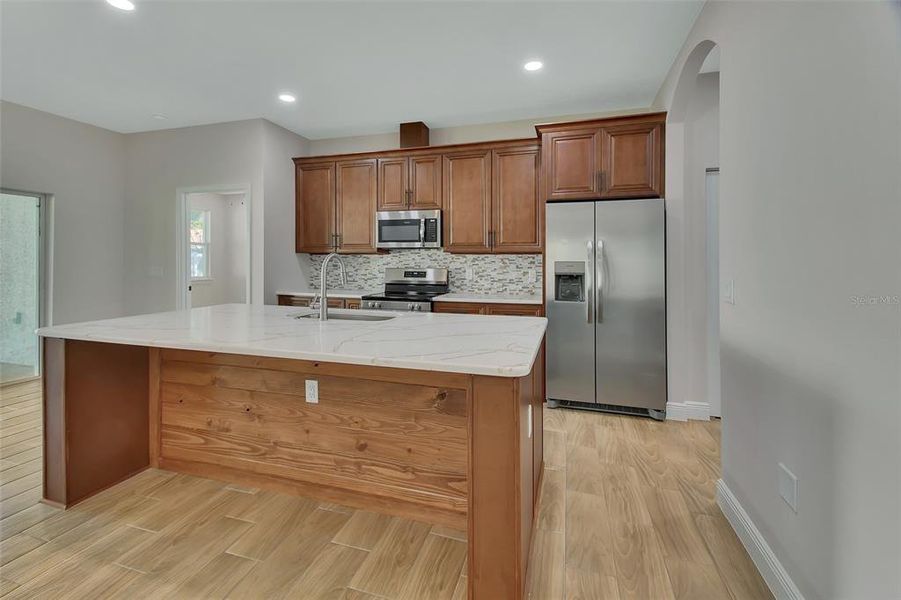 Kitchen with Island and Bar Seating