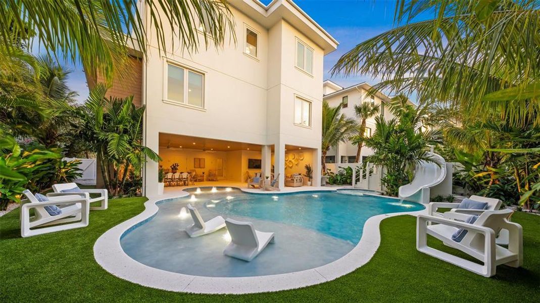 Exterior details and patio area of a home in , Sarasota (Image 22).