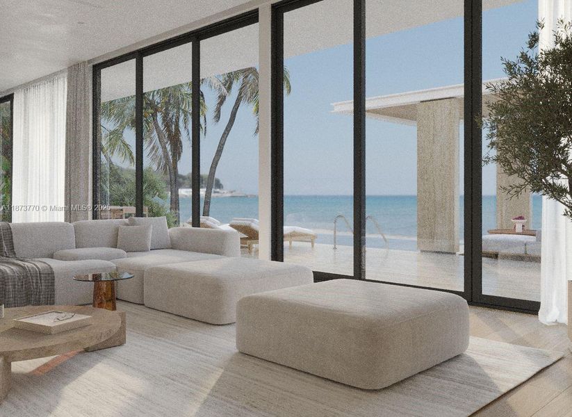 Furnished interior view inside a new home in , Miami Beach (Image 2). Furnished interior view inside a new home in , Miami Beach (Image 2).