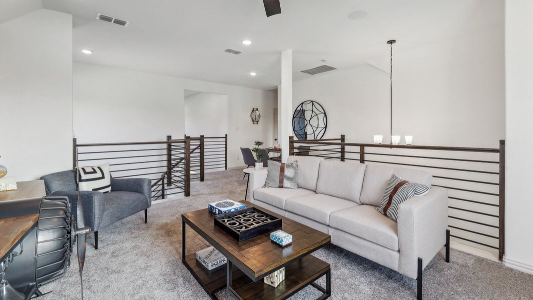 Representative furnished interior of a home built from the Hickory by DRB Homes in Briarwood, Elgin (Image 27).