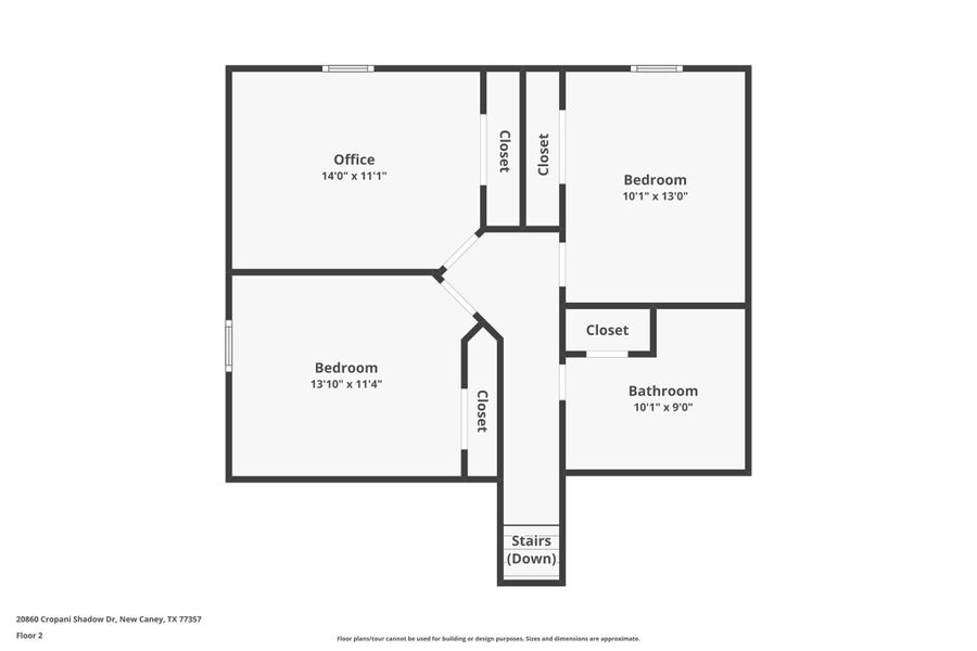 2D floor plan layout of this home in Tavola: Gulf Coast Collection, New Caney, TX (Image 4).