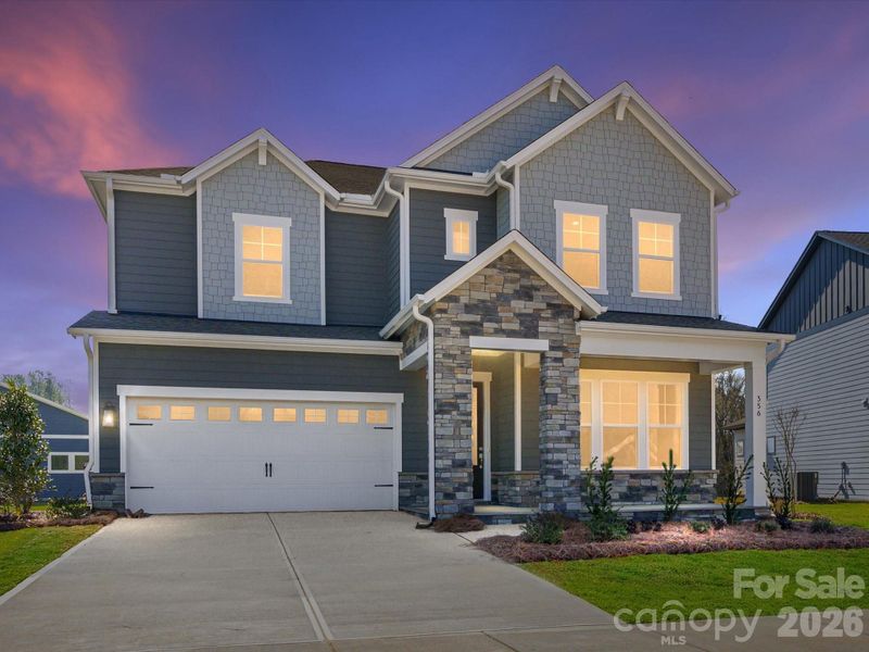 Front exterior of a new home in Hardy Pond, Rock Hill, SC, highlighting curb appeal (Image 20).