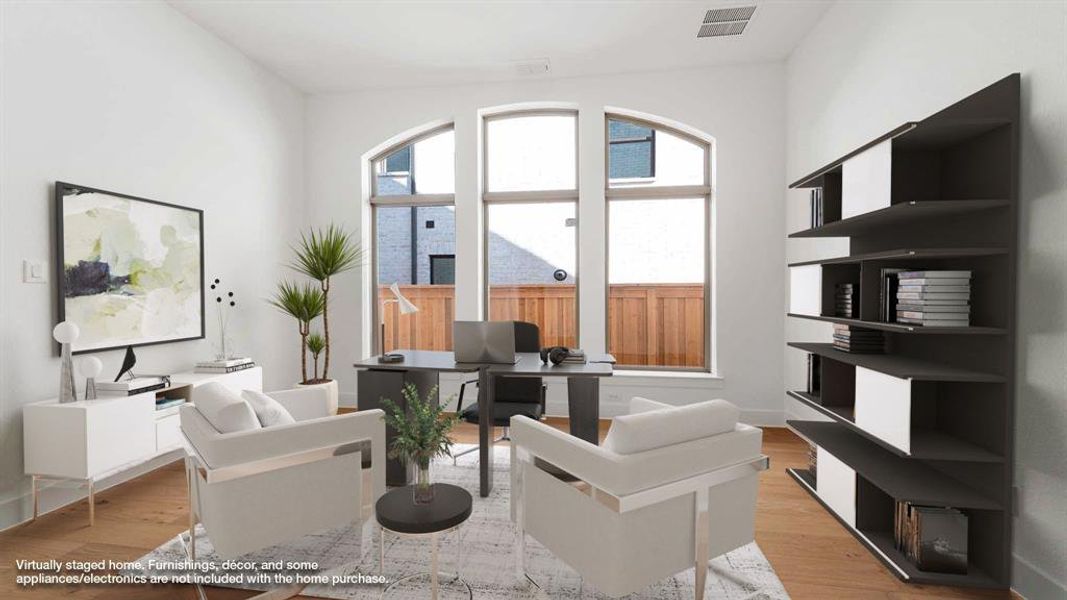 Living room featuring light hardwood / wood-style flooring