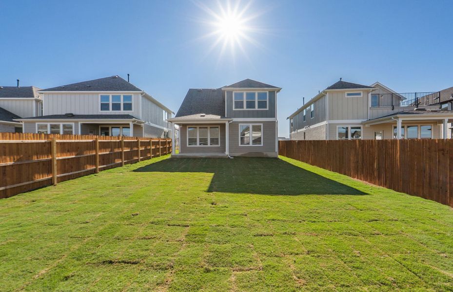 Exterior details and patio area of a home in Santa Rita Ranch, Liberty Hill (Image 3).