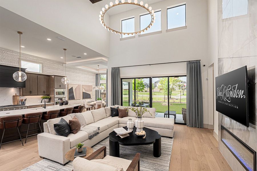 Representative furnished interior of a home built from the Hawthorne by Landon Homes in Lexington Frisco, Frisco (Image 7).