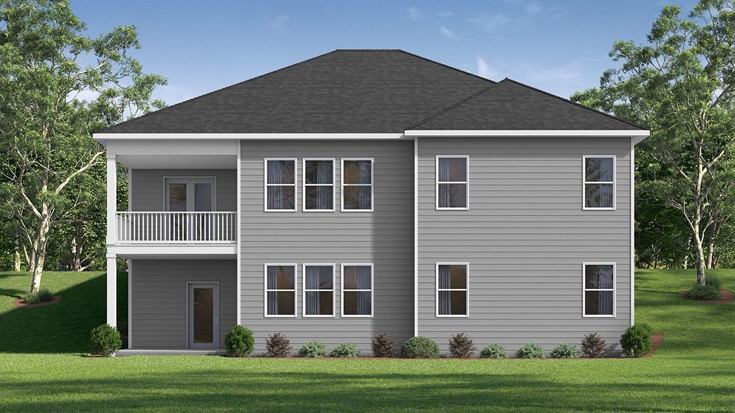 Representative exterior photo of a completed home built from the Grover by D.R. Horton in Kingston Ranch at Lake Oconee, Buckhead, GA (Image 20).