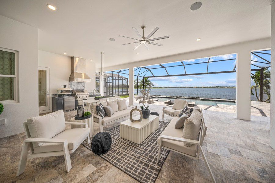 Representative furnished interior of a home built from the Aviso by Homes by Towne in Shellstone at Waterside, Sarasota (Image 11).