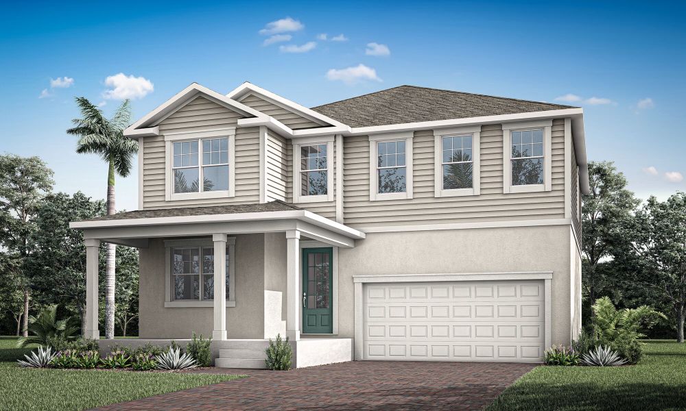 Representative exterior photo of a completed home built from the Shenandoah by Mattamy Homes in Rainwood, Clermont, FL (Image 2). Representative exterior photo of a completed home built from the Shenandoah by Mattamy Homes in Rainwood, Clermont, FL (Image 2).
