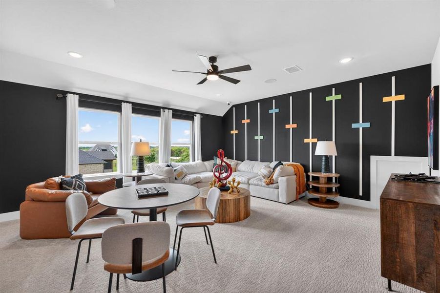 Furnished interior view inside a new home in Highland Crossing, Celina (Image 16). Furnished interior view inside a new home in Highland Crossing, Celina (Image 16).