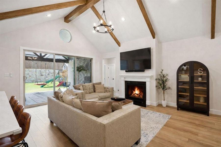 Furnished interior view inside a new home in Monterra, Fate (Image 6). Furnished interior view inside a new home in Monterra, Fate (Image 6).