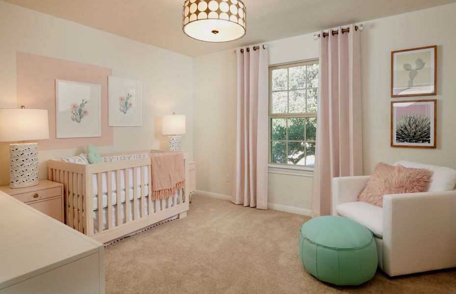 Furnished interior in a model home at Summerlyn in Leander (Image 35).