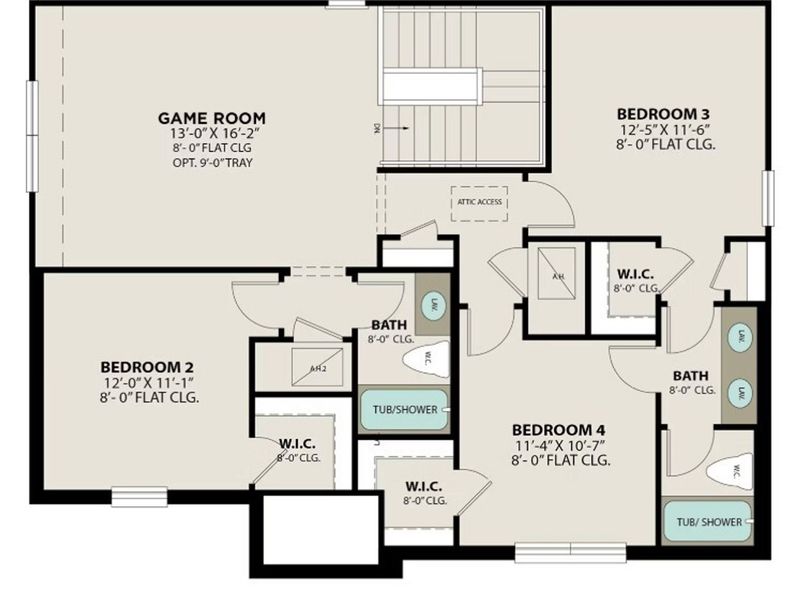 2D floor plan layout of this home in Royal Crest, San Antonio, TX (Image 3).
