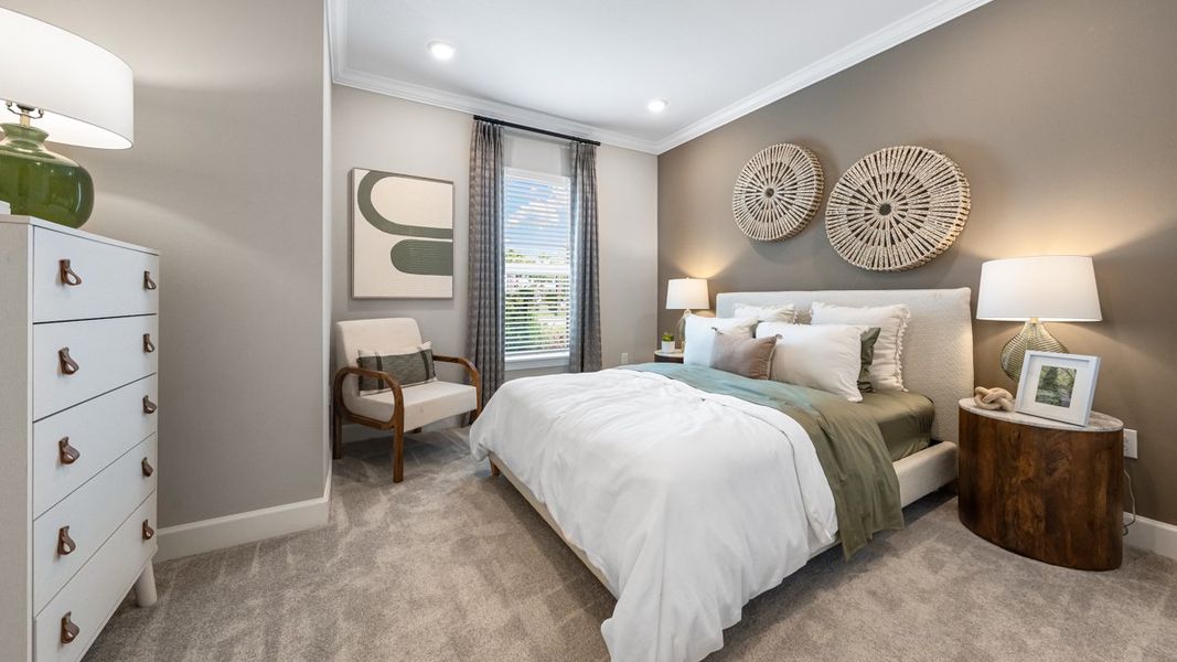 Furnished interior view inside a new home in Esplanade at Wiregrass Ranch, Wesley Chapel (Image 11). Furnished interior view inside a new home in Esplanade at Wiregrass Ranch, Wesley Chapel (Image 11).