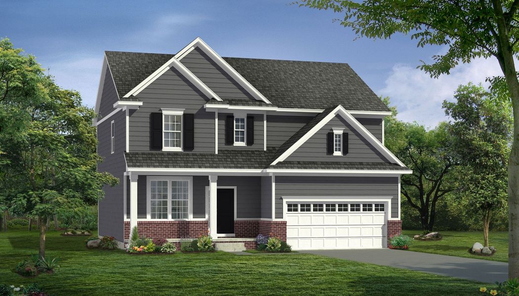 Representative exterior photo of a completed home built from the The Kettering by Norfolk Homes in Preserve at Magnolia Park, Jackson, MI (Image 30).