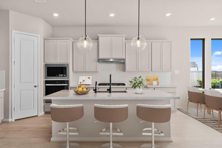 Furnished interior view inside a new home in Bridgeland, Cypress (Image 6).