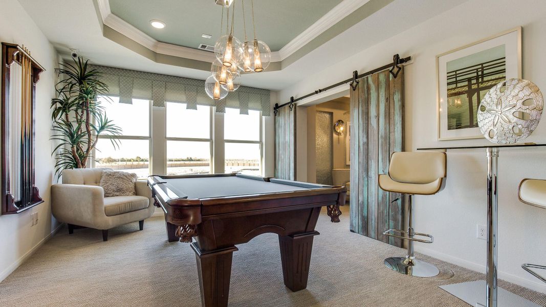 Furnished interior view inside a new home in Jordan Ranch, Katy (Image 44).