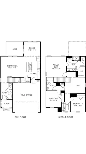 2D floor plan layout of this home in Trivium Meadows, Newton, NC (Image 2). 2D floor plan layout of this home in Trivium Meadows, Newton, NC (Image 2).