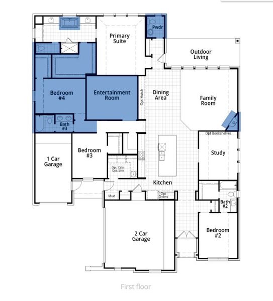 2D floor plan layout of this home in Quail Hollow: 72ft. lots, Rockwall, TX (Image 3). 2D floor plan layout of this home in Quail Hollow: 72ft. lots, Rockwall, TX (Image 3).
