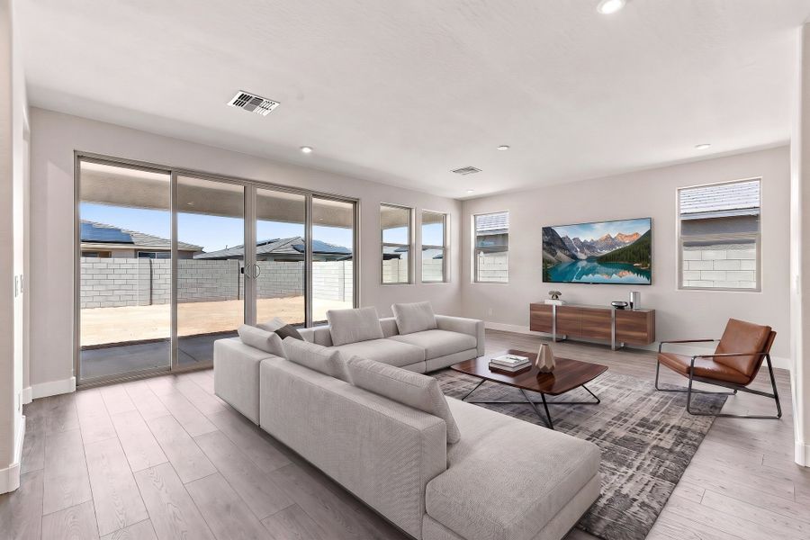 Furnished interior view inside a new home in Marbella at Windrose, Waddell (Image 7). Furnished interior view inside a new home in Marbella at Windrose, Waddell (Image 7).