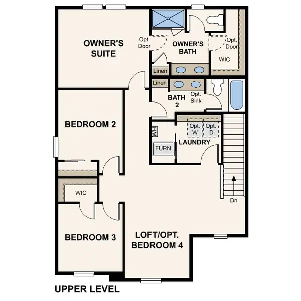 2D floor plan layout of this home in Brighton Crossings, Brighton, CO (Image 3).
