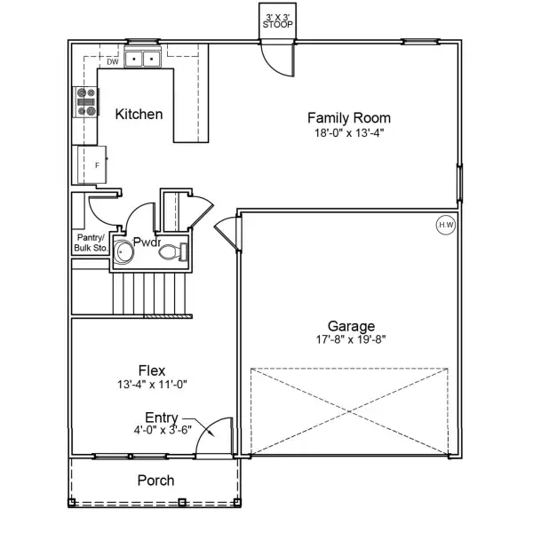 2D floor plan layout of this home in Bluefield, Lexington, SC (Image 3). 2D floor plan layout of this home in Bluefield, Lexington, SC (Image 3).
