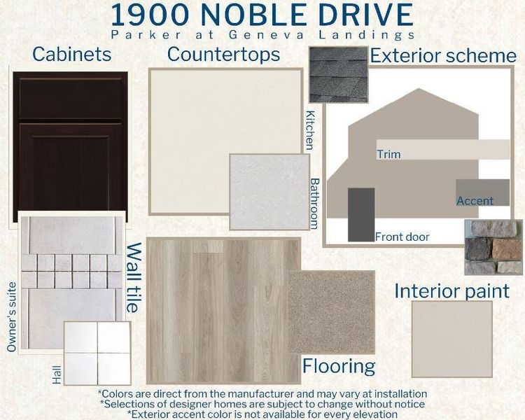 Parker - Colors for this home Parker - Colors for this home