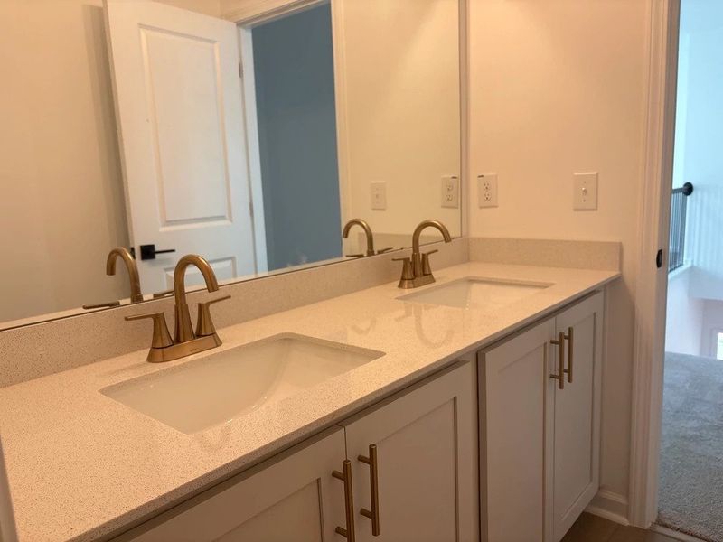 Bath 2 featuring the AW Collection® Serene - Earth-toned surfaces bring warmth and calm.