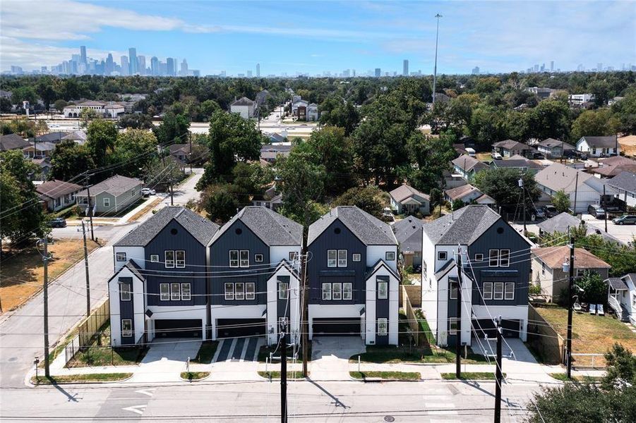 A view showcasing the surrounding block and neighborhood, offering a glimpse of the vibrant community.