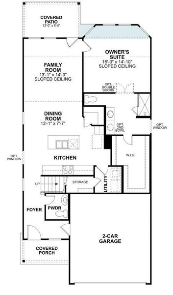 2D floor plan layout of this home in Moran Ranch, Willis, TX (Image 4).