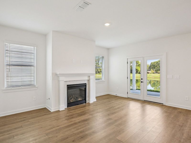 Spend family movie nights in the spacious great room.