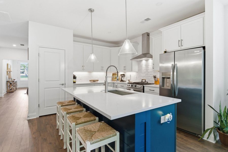 Furnished interior view inside a new home in , Santee (Image 52).