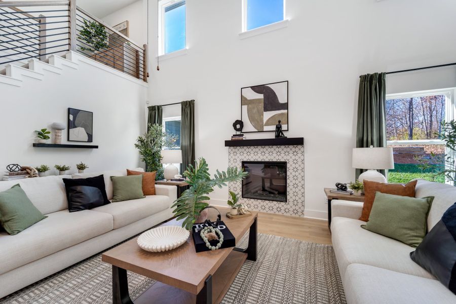Representative furnished interior of a home built from the Concho by CastleRock Communities in Brush Creek, Fairview (Image 27).