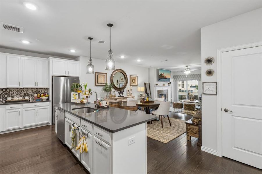 Furnished interior view inside a new home in Gatherings® at Twin Creeks, Allen (Image 24).