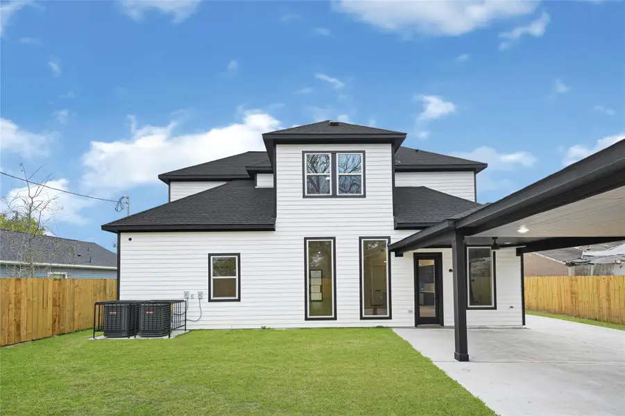 Exterior details and patio area of a home in , Houston (Image 4). Exterior details and patio area of a home in , Houston (Image 4).