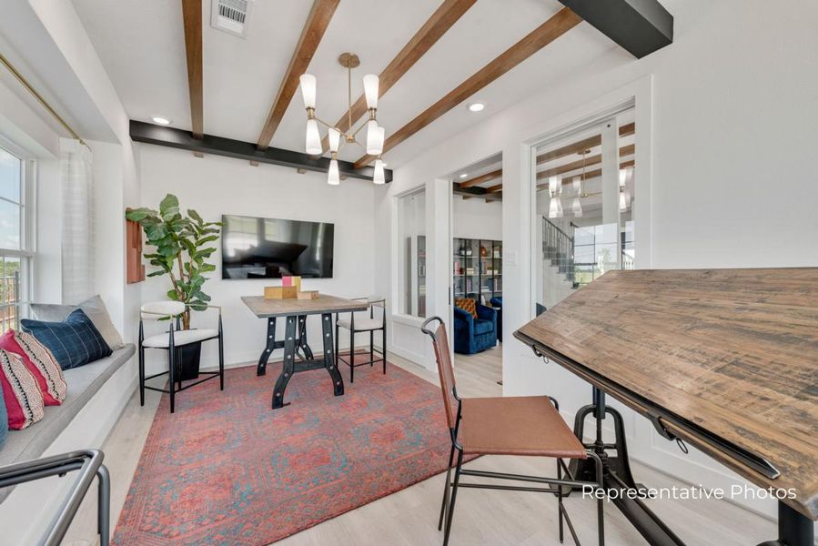 Representative furnished interior of a home built from the Grand Riverside by Grand Homes in Grand Oaks, Celina (Image 6).
