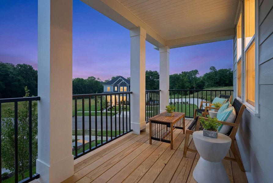 Representative exterior details of a home built from the The Parton by David Weekley Homes in Heritage Green – The Classic Collection, Columbia (Image 3).